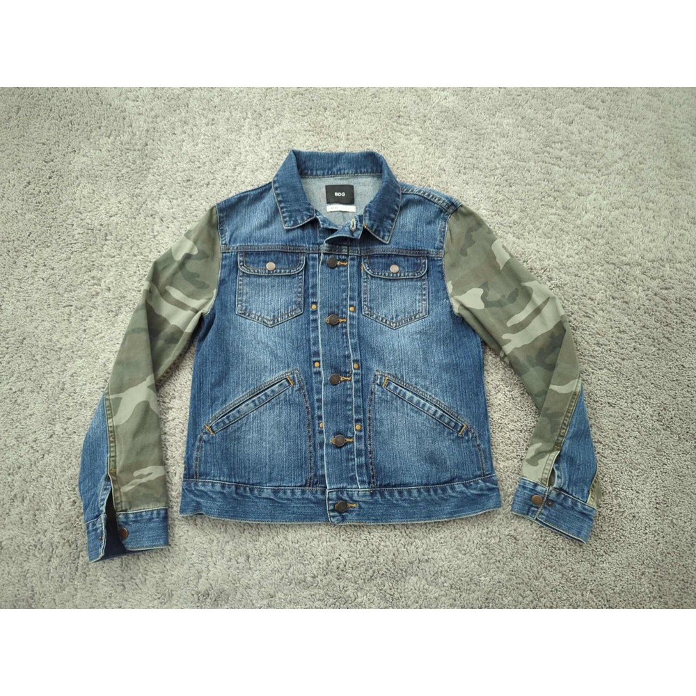 BDG Urban Outfitters Jacket Womens Medium Denim Camo Utility Casual